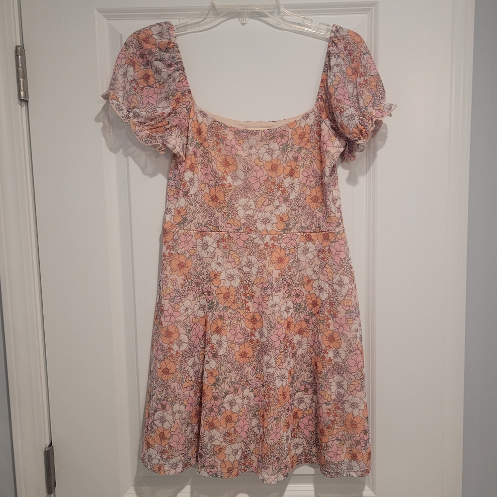 Altar'd State Blush Floral Mini Dress